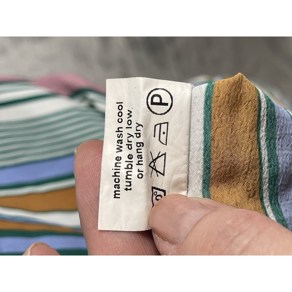 Brickyard Buffalo Womens Large Striped Dress Drawstring Waist Short Sleeve - Picture 8 of 10